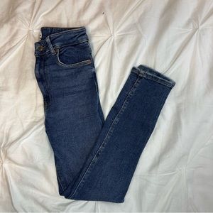Zara High Rise Skinny Ankle Jeans